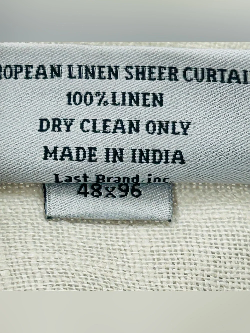 New QUINCE Set Of 2 48x96 European Linen Sheer Curtains Cloud 8637